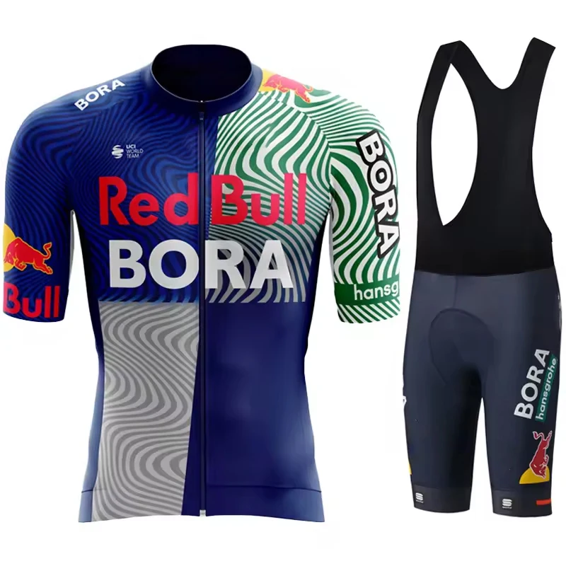 Tricuta Cycling Man Clothes Mtb Red Bull Uniform Men's Jacket Clothing Bike 2024 Summer Jersey Set Sports Wear Outfit Male Bib 5
