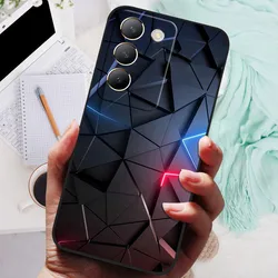 Enhanced Product Title:  
Black Silicone Soft Back Case with Lion Wolf Design for vivo V40 SE 5G (1)