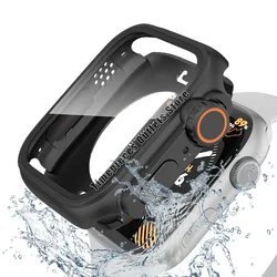 Durable Hard PC Bumper Screen Protector Case for 40mm series654SE (Waterproof Black)