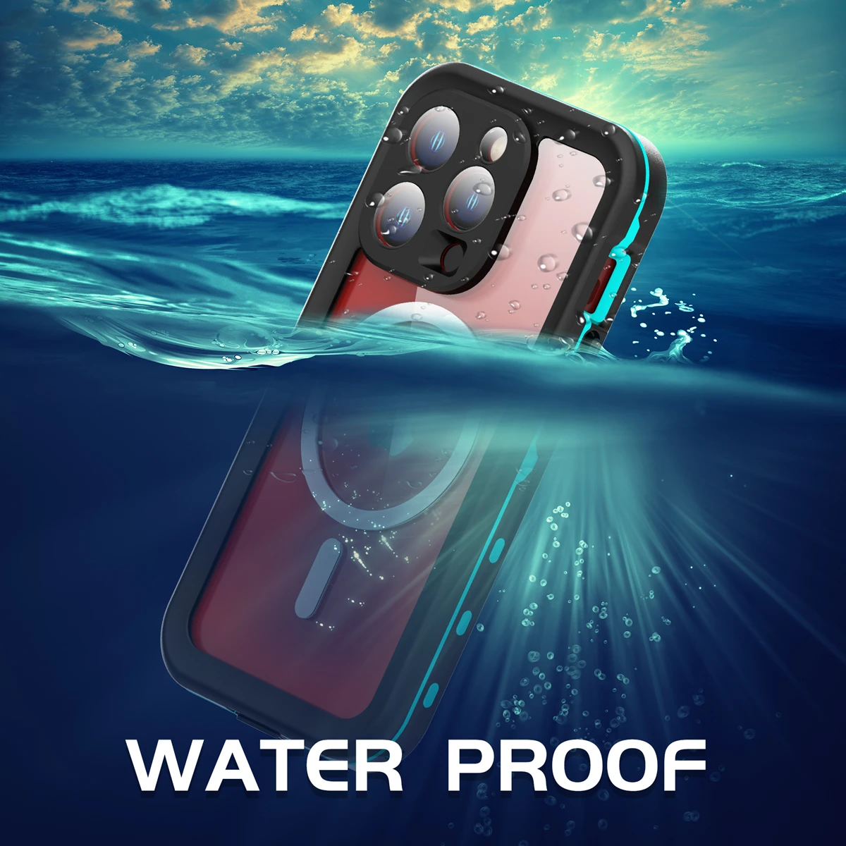 

Водонепроницаемый чехол для iPhone 15, 14, 13 Pro Max, 15 Plus