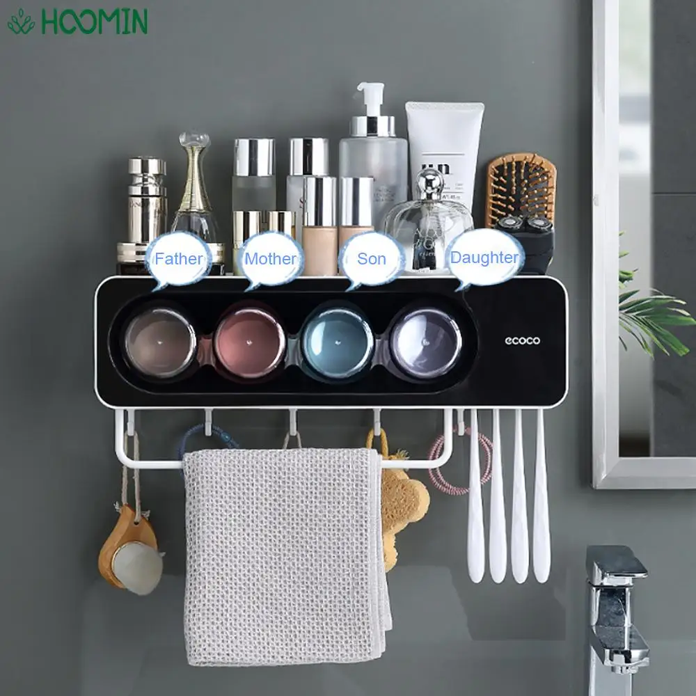 

Wall Mount Bathroom Shower Shelf Organizer Rack Towel Toothbrush Holder Shampoo Tray Stand No Drilling Bathroom Storage