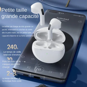 Pro6-Écouteurs sans fil Bluetooth TWS, mini casque avec étui de charge, oreillettes étanches pour tous les téléphones Huawei iPhone
