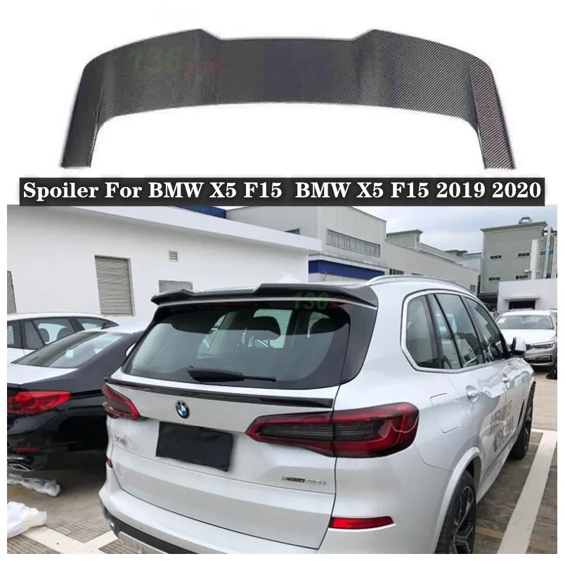 

Real Carbon Fiber Rear Trunk Lip Roof Spoiler Splitters For BMW X5 F15 2018 2019 2020