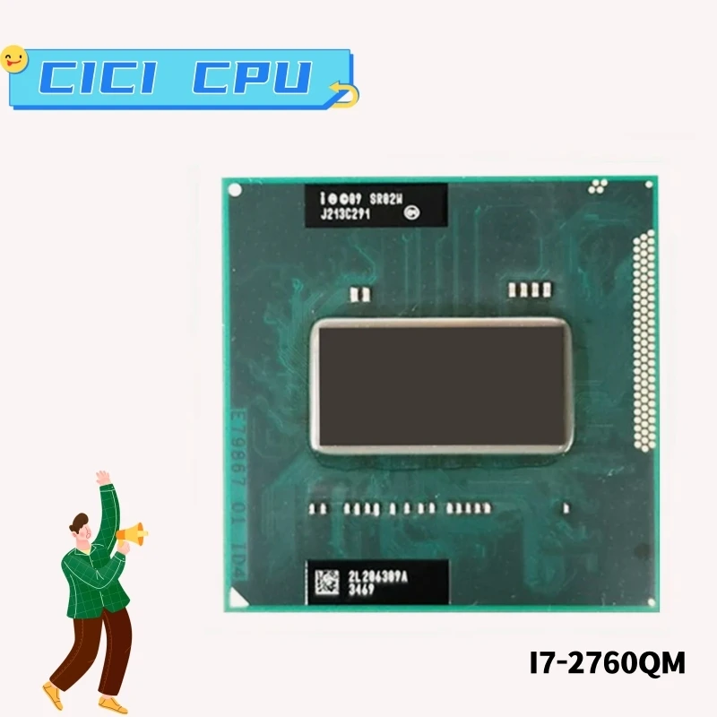 Core I7-2760Qm Sr02W I7 2760Qm Cpu Laptop Processor Socket G2 Rpga988B Supporto Hm65 Hm75 Hm76 Hm77 Chipset