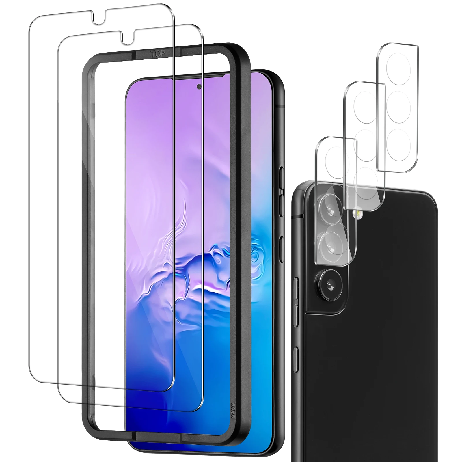 Tempered Glass Screen Protector for Samsung Galaxy S22+ Plus with