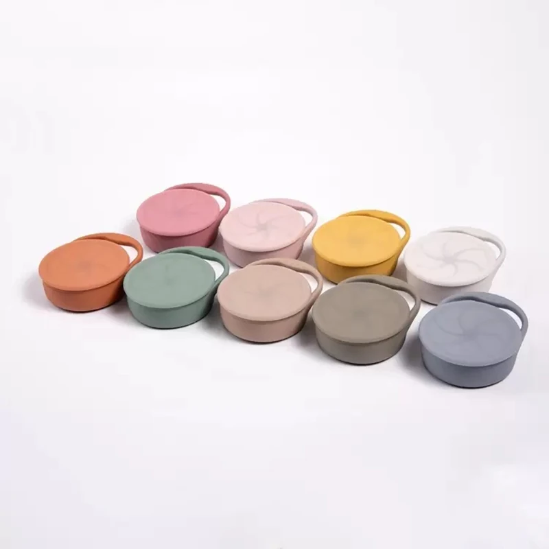 Baby Silicone Snack Cup Portable Food Storage Box BPA Free Silicone Soft Lid baby food storage containers portable food storage box