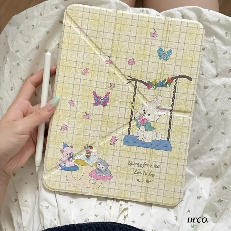 Stylish White and Blue Polka Dots Tablet Case Cover