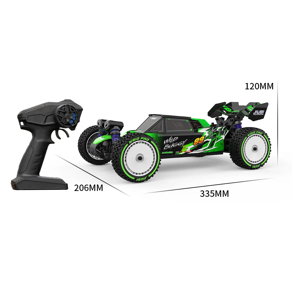 JIUSI WB12 PRO 1/12 Rennwagen 4WD 80 km/h Bürstenloses 2,4G ferngesteuertes Auto Wettbewerbsfähiges Geländewagen All-Terrain-Fahrzeug – Detail 9