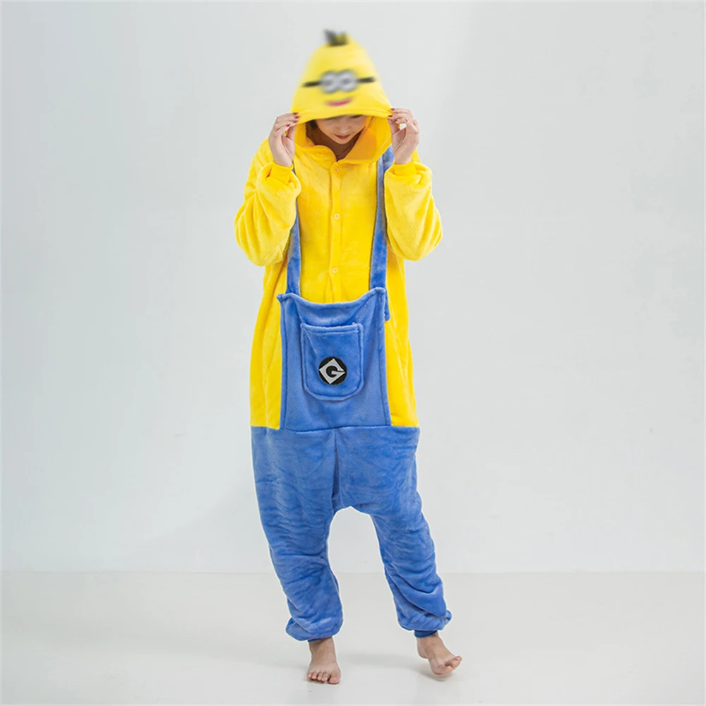Cute Flannel Kigurumi for Adult Kids Anime Cartoon Onesie Pajamas Jumpsuits Hooded One-piece Sleepwear Christmas Cosplay Costume kigurumi pajamas onesies flannel pajamas onesies cosplay pajamas onesies