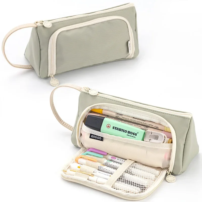 Kawaii مقلمة سعة كبيرة الحقيبة القلم حالة بسيطة حق...