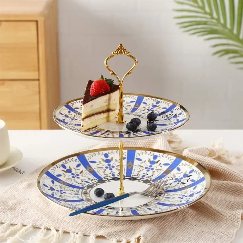 Cake stand dessert stand European Style 2/3 Tier Pastry Cupcake Fruit Plate Serving Dessert Holder Creative Multi-layer Plastic Fruit Plate