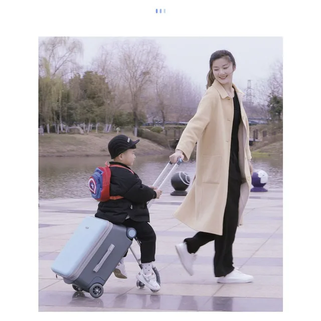 Kids Stroller Travel Suitcase – Multi-Function Riding & Sitting Luggage 4