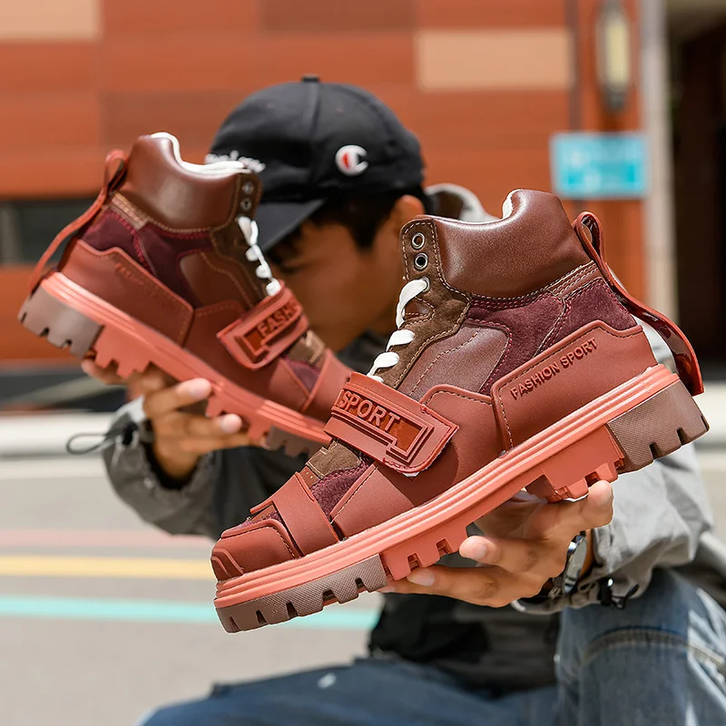 

High Quality 2023 Spring New Arrival Men Casual Shoes Fashion High-top Sneakers Man Non-slip Wear-resistant Shoes Mixed Color 45