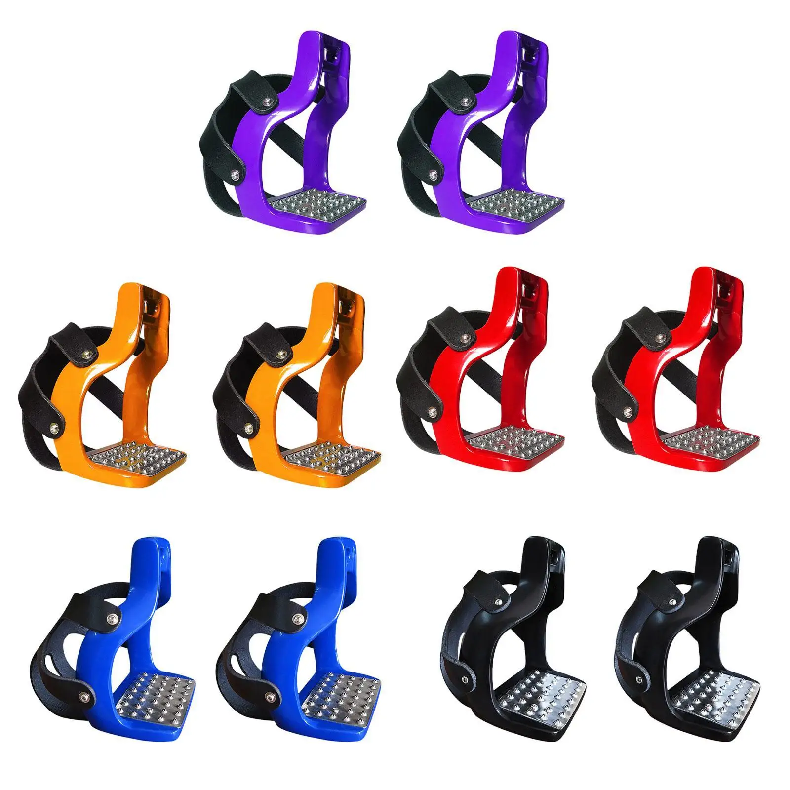 2x Horse Riding Stirrups, Horse Saddle Stirrups, Professional Aluminum English Riding Protection Saddle for Equestrian 3