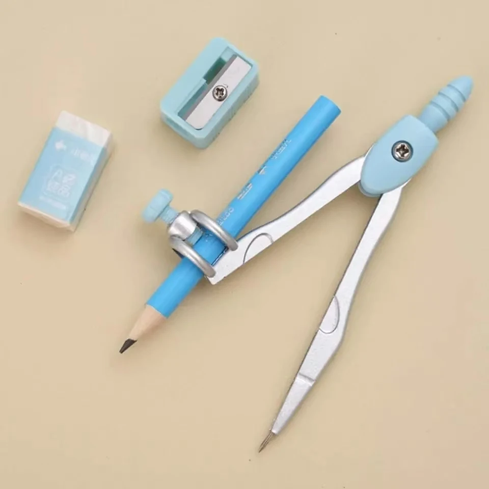 8Pcs/Set Ruler Compass Pencil Set Geometry Maths Student Drawing Stationery Mathematical for Boy Girl Gift School Supplies