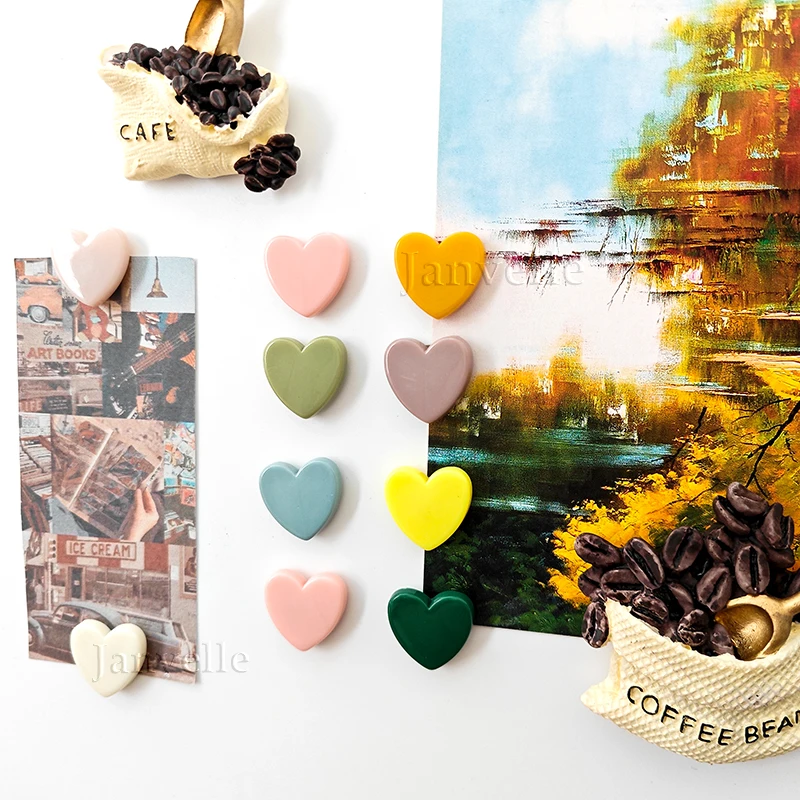 Cute Mini Fridge Magnets Colorful Love Heart Small Refrigerator Stickers For Home Deco 10PCS