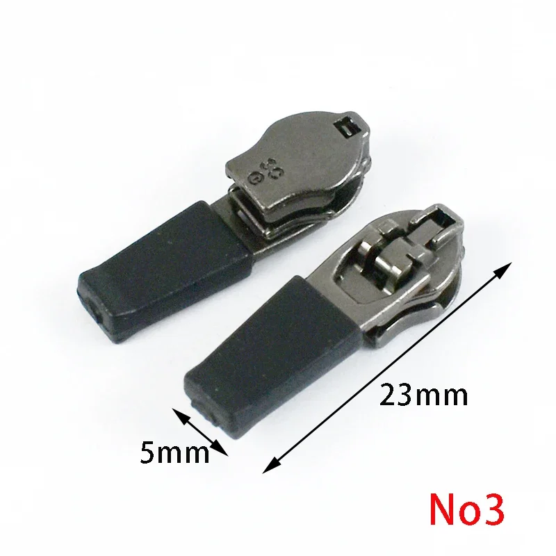 Meetee 10/20Pcs 3# 5# Waterproof Zipper Sliders Reverse Installation for  Invisible Nylon Zip Puller Head Bag Zippers Limiter - AliExpress