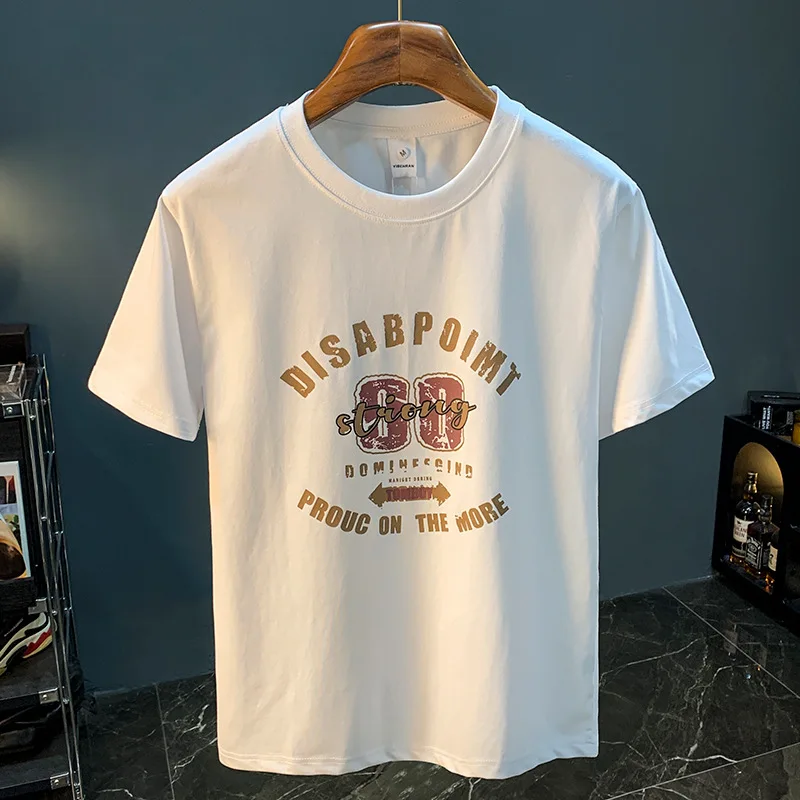 

Printed short sleeve MEN'S T-shirt 2024 new summer loose breathable stretch casual thin sports half sleeve clothes