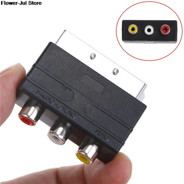 Adaptateur péritel vers 3 RCA s-vidéo, convertisseur audio AV TV pour  vidéo, enregistreur DVD, budgétaire TV, 1 pièce - AliExpress