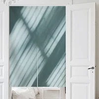 Tree Shadow Ins Style Fabric Door Curtain Partition Linen Noren Home Girl Bedroom Curtains Kitchen Bathroom Hanging Noren 2
