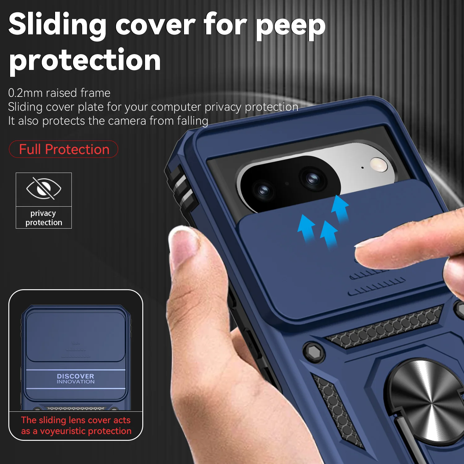 Per Google Pixel 8 Case Google Pixel 8 Cover Fundas Slide Push Windows Magnet Holder Back Case Pixel 8 7A 7 Pro 6A