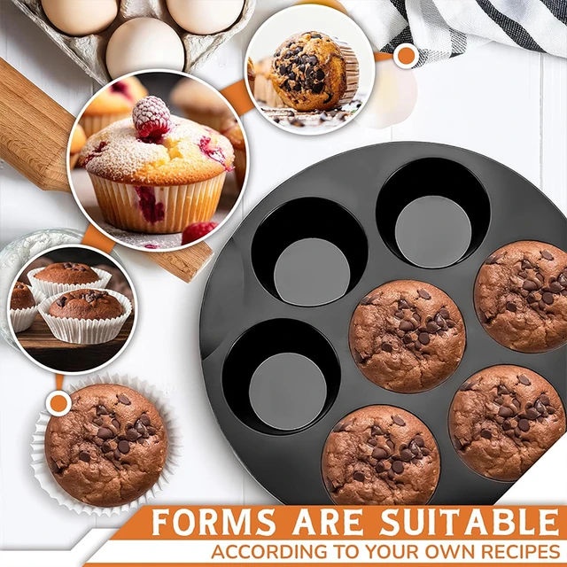 Silicone Muffin Pan Cupcake Tray - 7 Cupcake Tray for Baking Supplies  Silicone Muffin Pans Nonstick for 3.5-5.8L Air Fryer Accessories - Nonstick