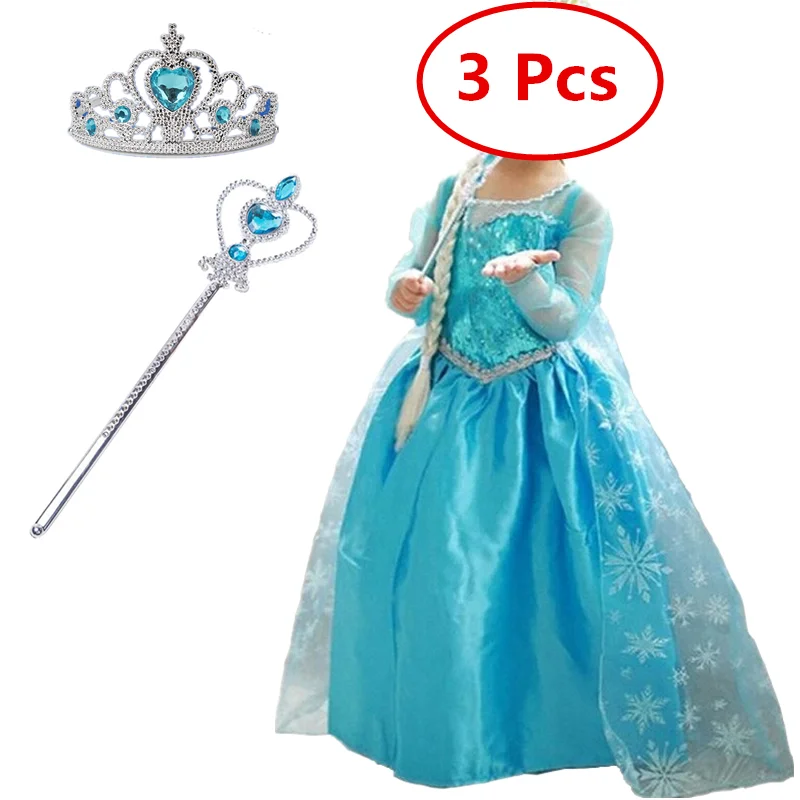 Girls Dress Princess Costume Kids Clothes 4-10 Years