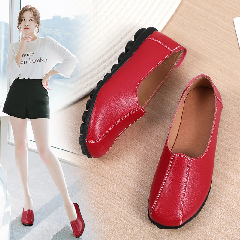 Women Casual Flat Shoes 2023 Spring Autumn Flat Loafer Women Shoes Female Casual Shoes Office Lady Comfort Shoes Plus Size