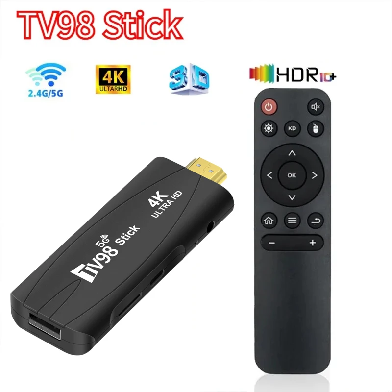 Tv98 Smart Tv Stick 2Gb 16Gb Rk3228A Android 7.1 Hd 4K 3D 4G 5G Dual Wifi Tv