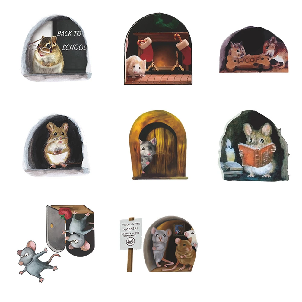 Cute Little Mouse Wall Sticker For Kids Living Room Home Decoration