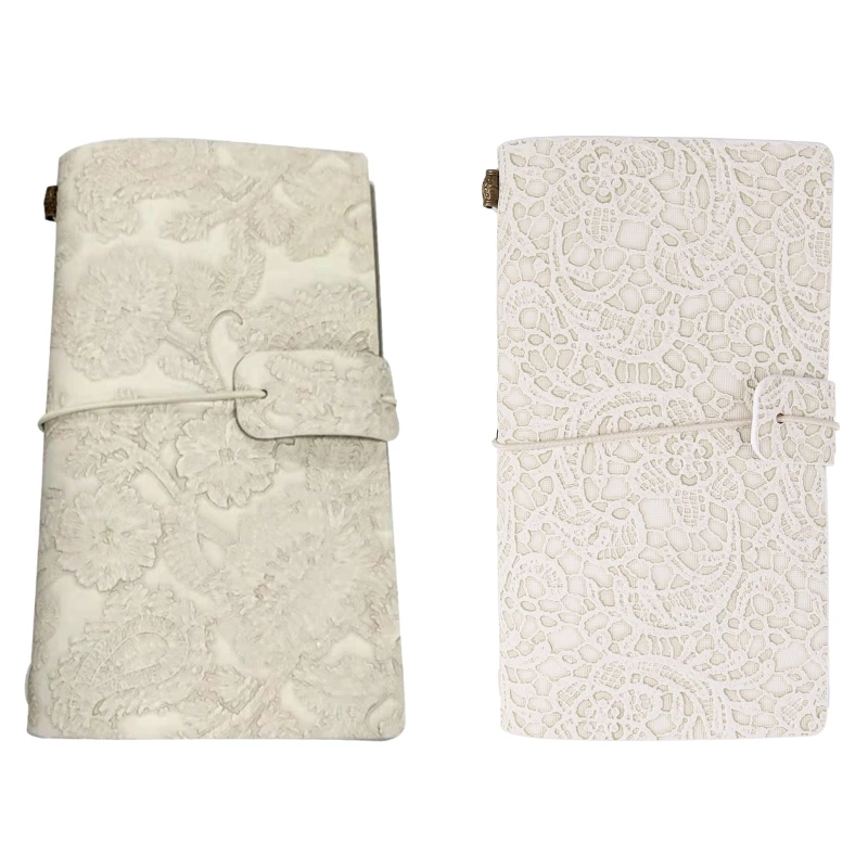 

Y1UB PU Leather Portable Notepad Vintage Embossed Craft Notebook