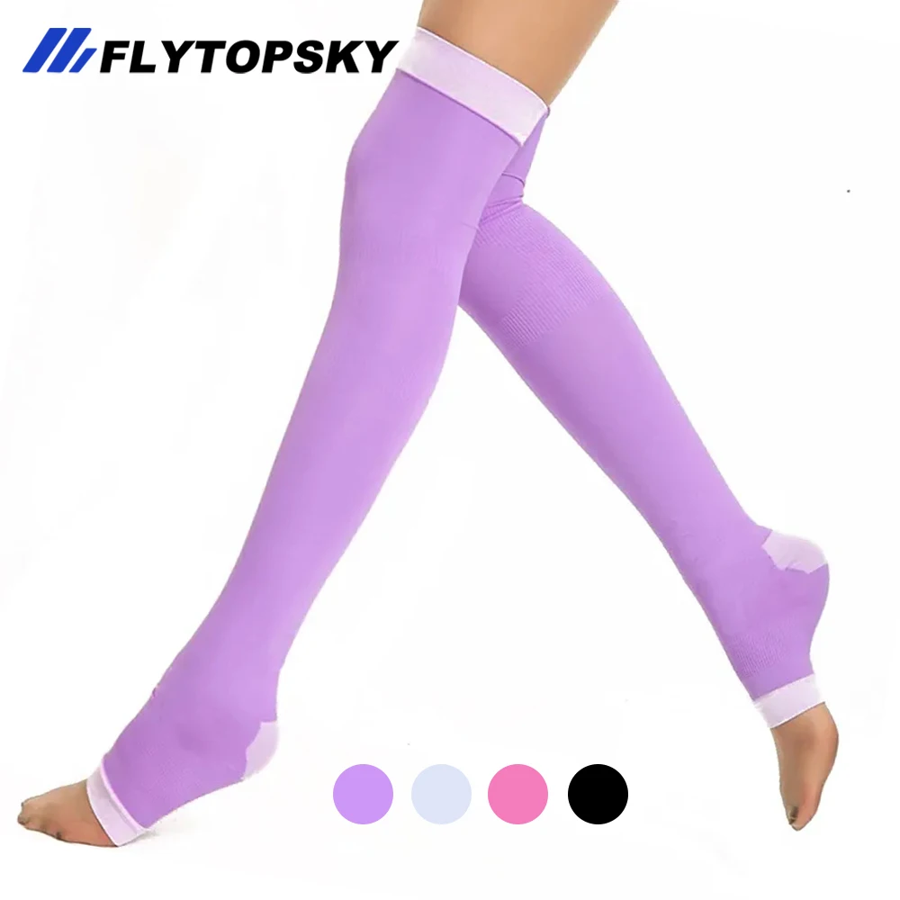 

1Pair 420D Women Slimming Compression Socks Leg Warmer for Lady's Beauty Leg Shin Guards Leg Socks for Varicose Veins
