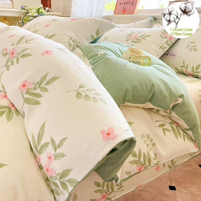 100% Cotton Duvet Cover Set: Bedding Set (1 Duvet Cover 2 Pillowcases), Soft, Wrinkle-Free | Hotel Luxury, Hidden Zipper Design