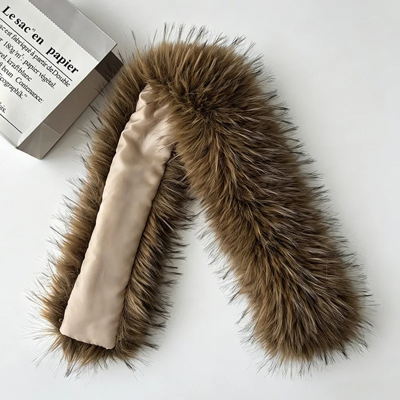 Luxurious Multicolor Faux Fur Scarf & Shawl