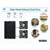 Portable 10W 12V Dual Solar Exhaust Fan Air Extractor for Office Outdoor Dog Chicken House Greenhouse Waterproof Solar Panel 4