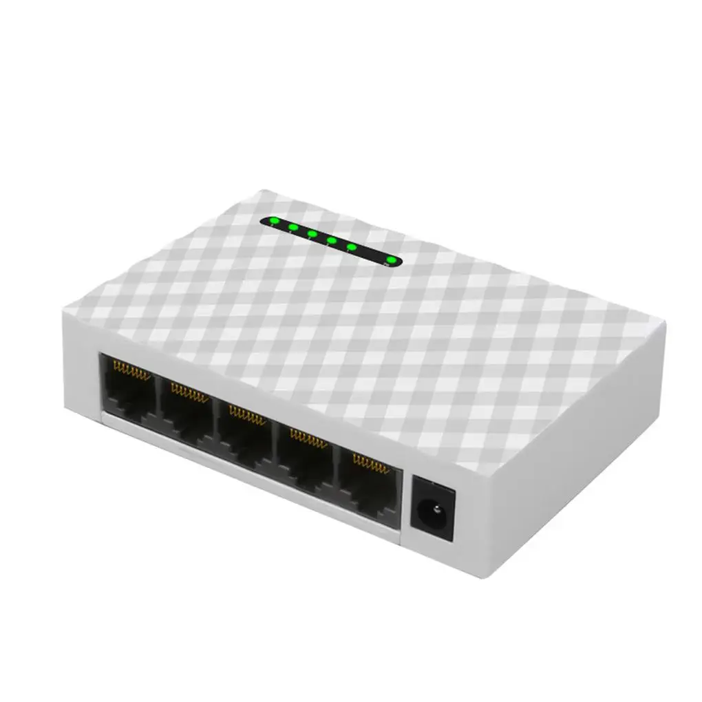 

1000 Mbps Network Switch 5 Ports Gigabit Fast Ethernet Switcher Home Dormitory Business Adapter Device Equipment