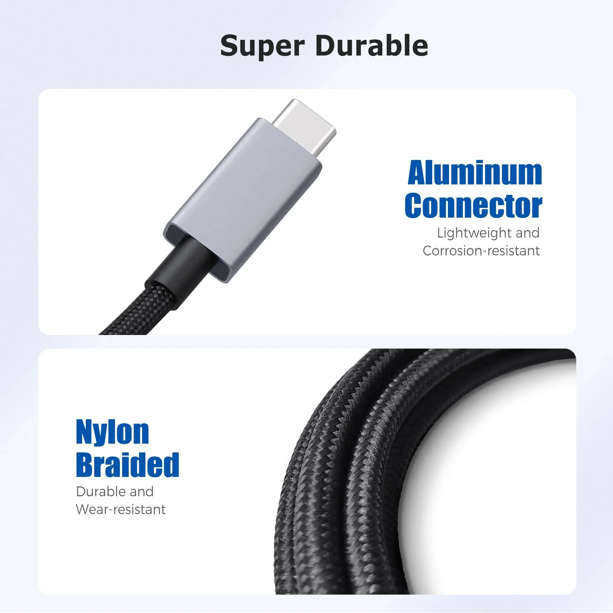 USB5 케이블 80Gbps 240W 8K 썬더볼트 4 타입 C 고속 충전 썬더볼트3 USB 5.0 USB C to C 데이터 전송 케이블 노트북용
