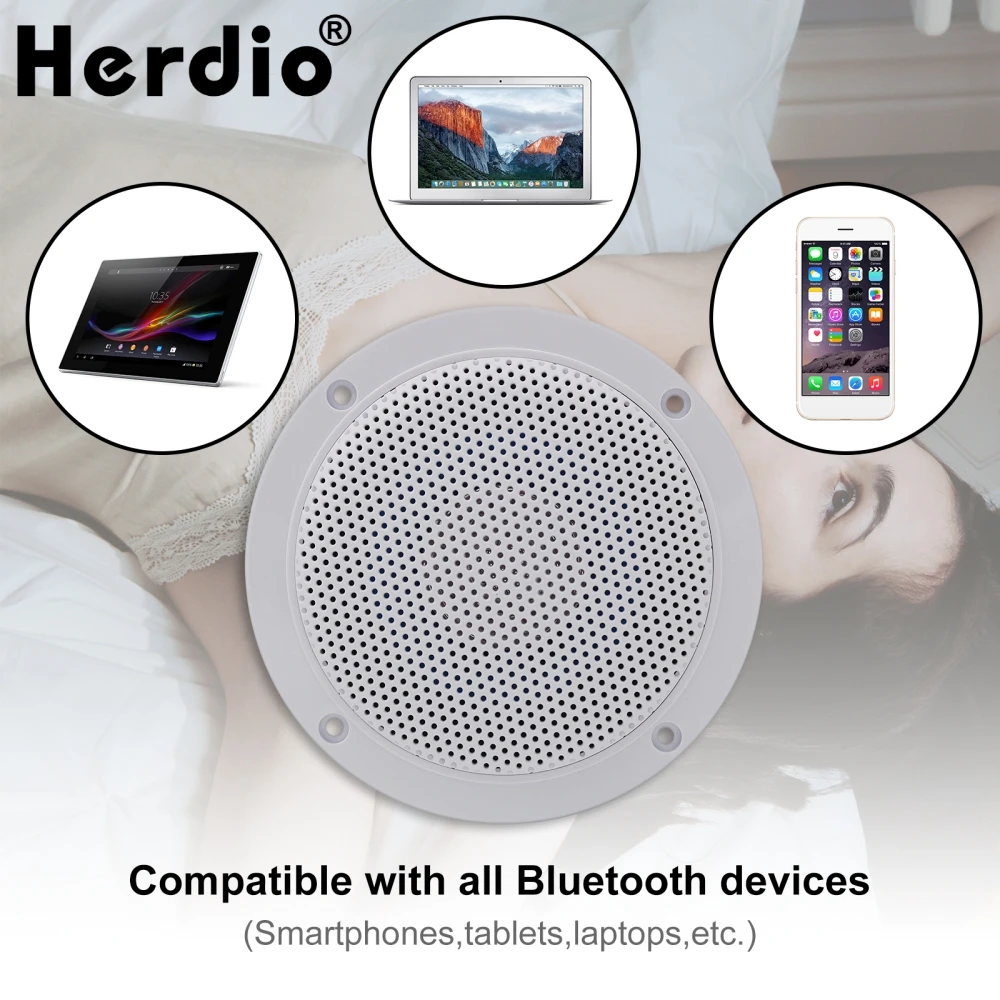Alto-falante Bluetooth Impermeável e à Prova de Poeira Alto-falante Familiar de Som Surround Áudio Interno Embutido Montado na Parede 80w 4