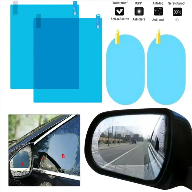 

2pcs Car Rearview Mirror Protective Film Anti Fog Window Rainproof Auto Sticker Anti-glare Motorcycle Window Rainproof