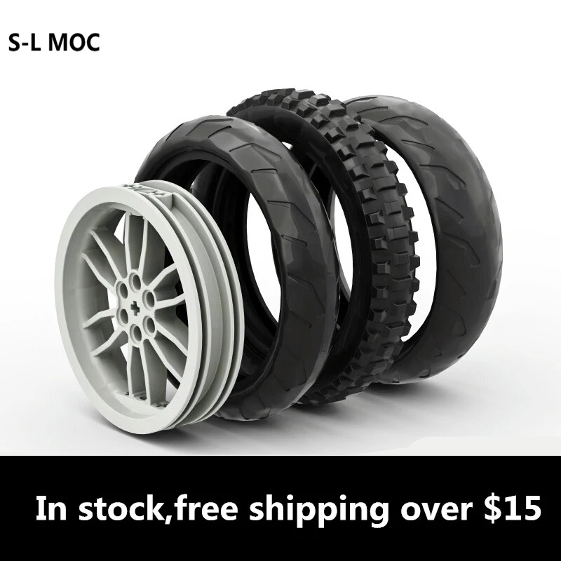 

1Pcs Single Sale Building Blocks 88517 Wheel 75mm D. x 17mm Motorcycle Bricks Collections Bulk Modular GBC Toy For Technical MOC