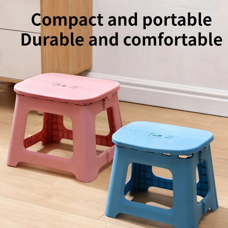 1 pièce de tabouret de chaise pliable, tabouret en plastique épais et Portable léger adapté aux salles de bains à domicile et aux utilisation en extérieur