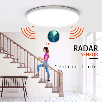 Radar Sensor LED Ceiling Lights 20W 30W Motion Sensor Lighting for Porch Hallways Corridor Balcony Smart Ceiling Lamp with Radar 1