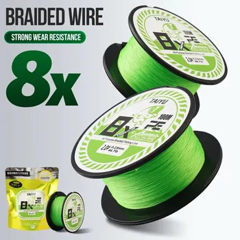 TAIYU 8 Strands 100M PE Braided Fishing Line 32LB-72LB Japan Durable Multifilament Fishing Line Super Smooth Carp Fishing Line
