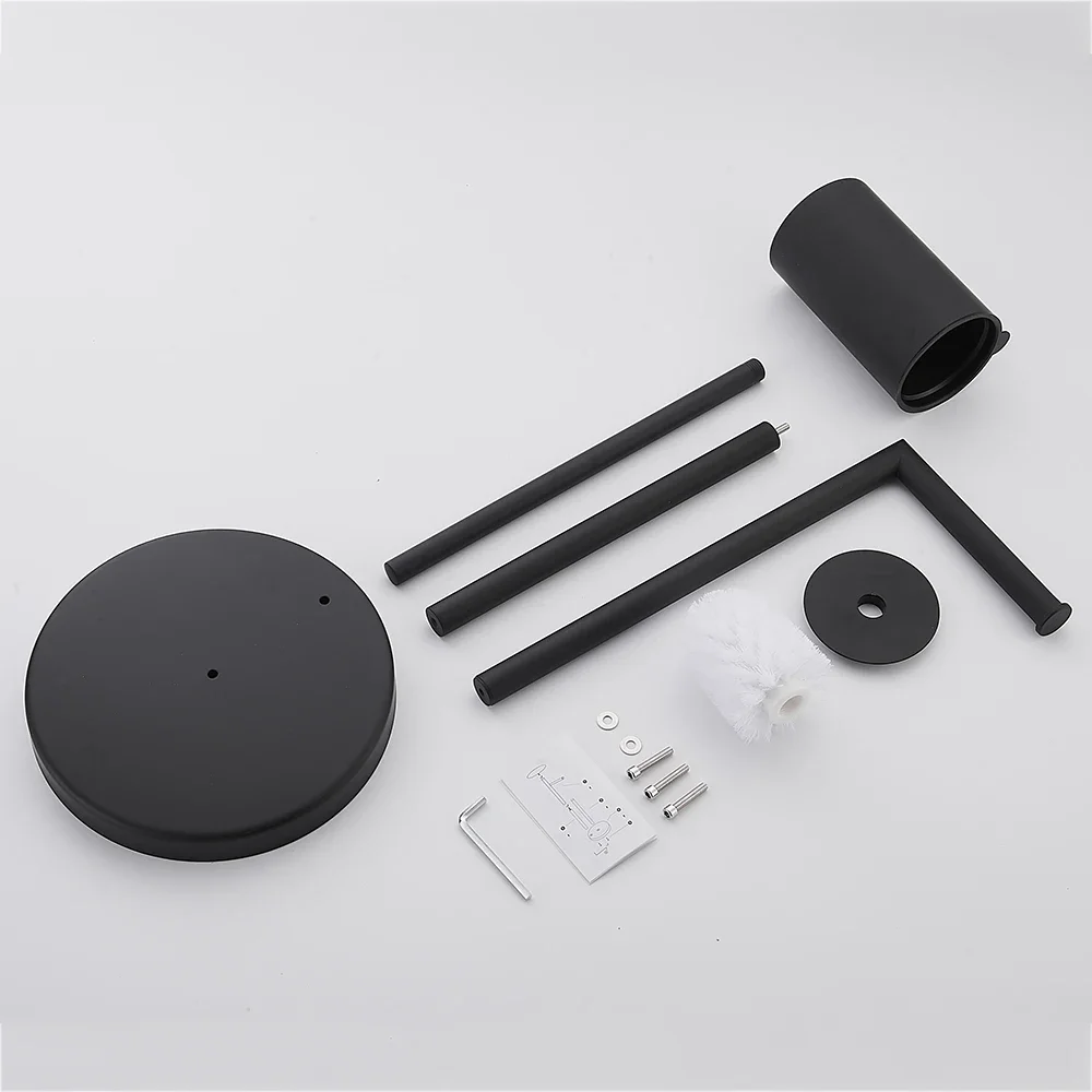 Floor Standing Toilet Paper Holder 304 Stainless Steel Integrated Toilet Brush Holder Cleaning Tools Bathroom Accessories bathroom accessories toilet brush holder