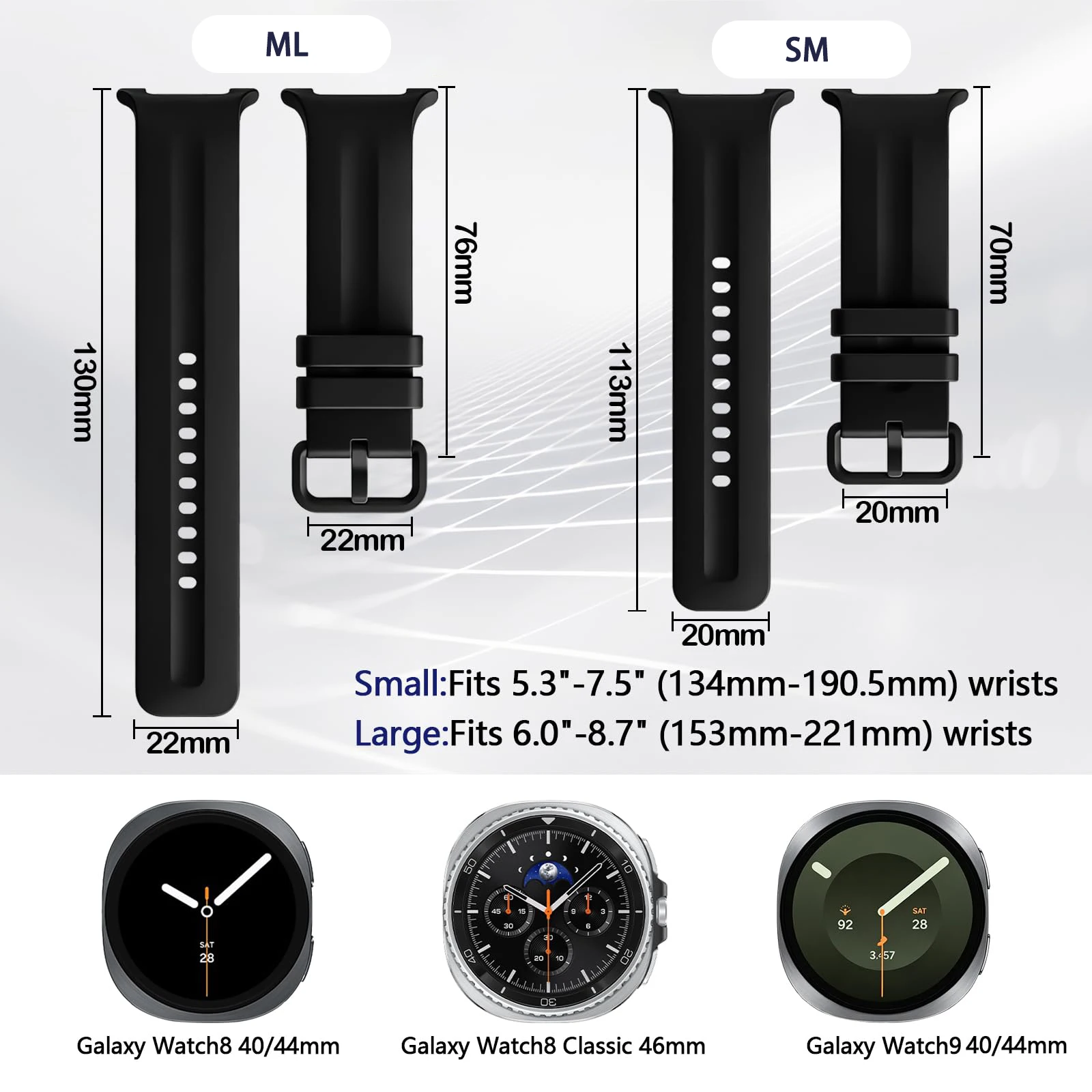 Premium Silicone Sport Band for Smartwatches - Comfortable and Durable Strap Bracelet