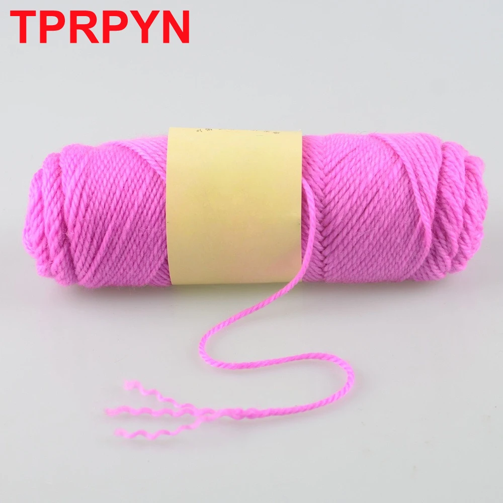 1Pc 100g 50% 양모 원사 손 뜨개질 50% 아크릴 크로 셰 뜨개질 원사 니트 스웨터 카디건 담요 라인 모자 목도리 스레드 115m 4527inch