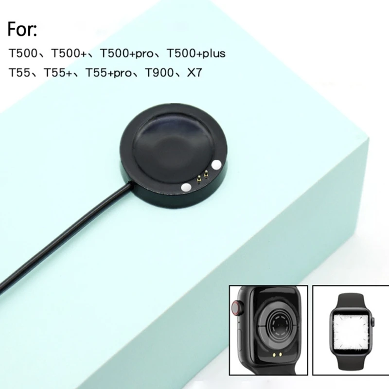 USB Charging Cable Magnetic Power Charger Adapter Dock Mount Bracket Cradle for T500/X7-T500 Pro Smart Watch
