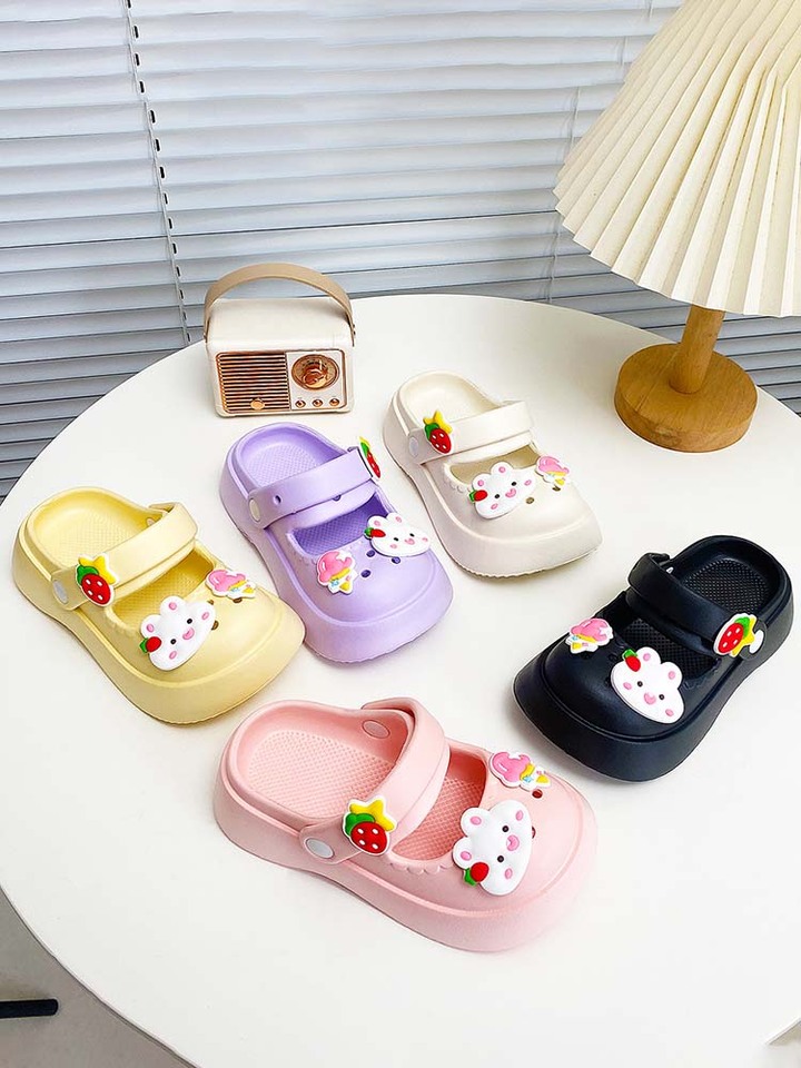 New Mary Jane Sandals for Children's Men and Women, Strawberry Rabbit Cute and Comfortable for Indoor and Outdoor Travel