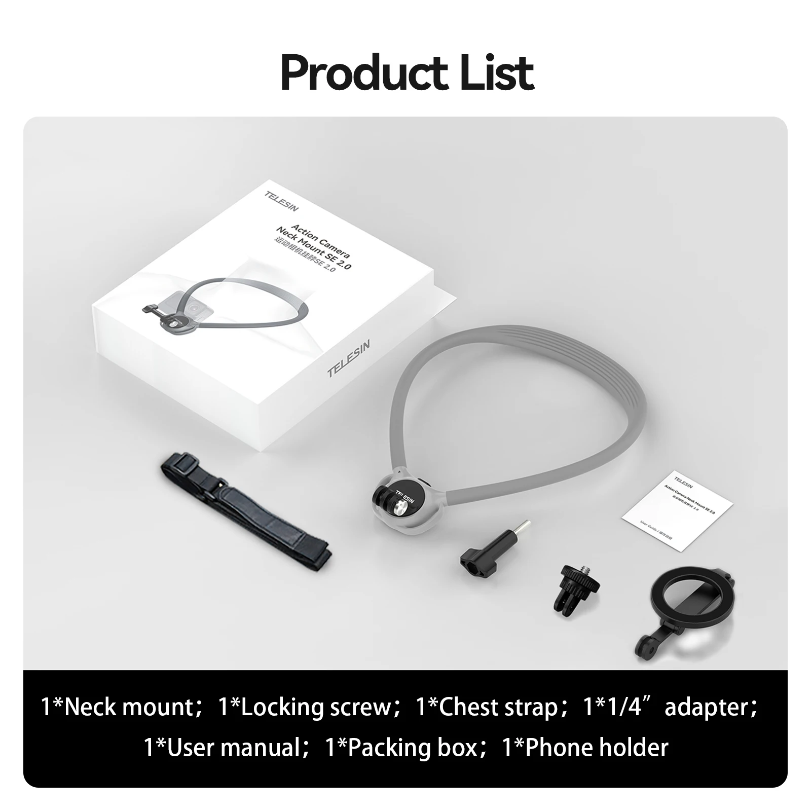 TELESIN Quick-Release Silicon Magsafe Neck Phone Holder