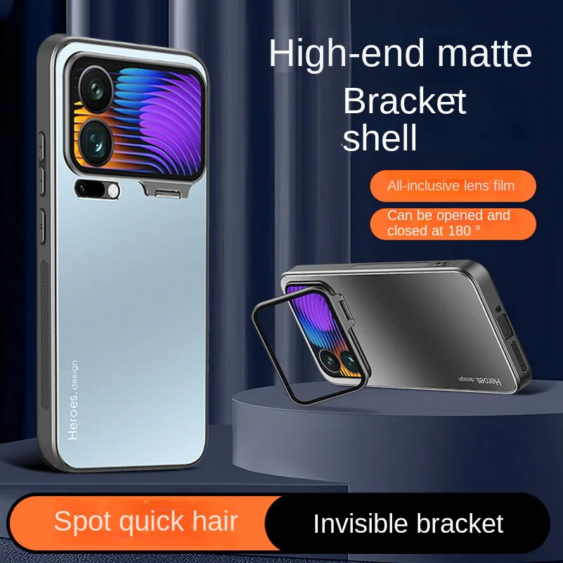 Enhanced Metal Back Plate with Camera Protection and Buckle Case Holder Cover